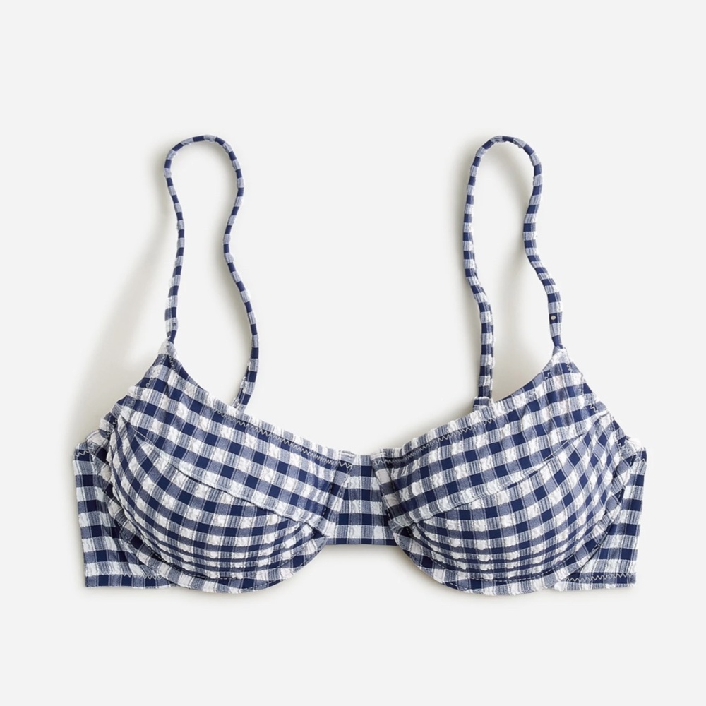 New JCREW Size 34DD 1993 Underwire Bikini Top in Gingham